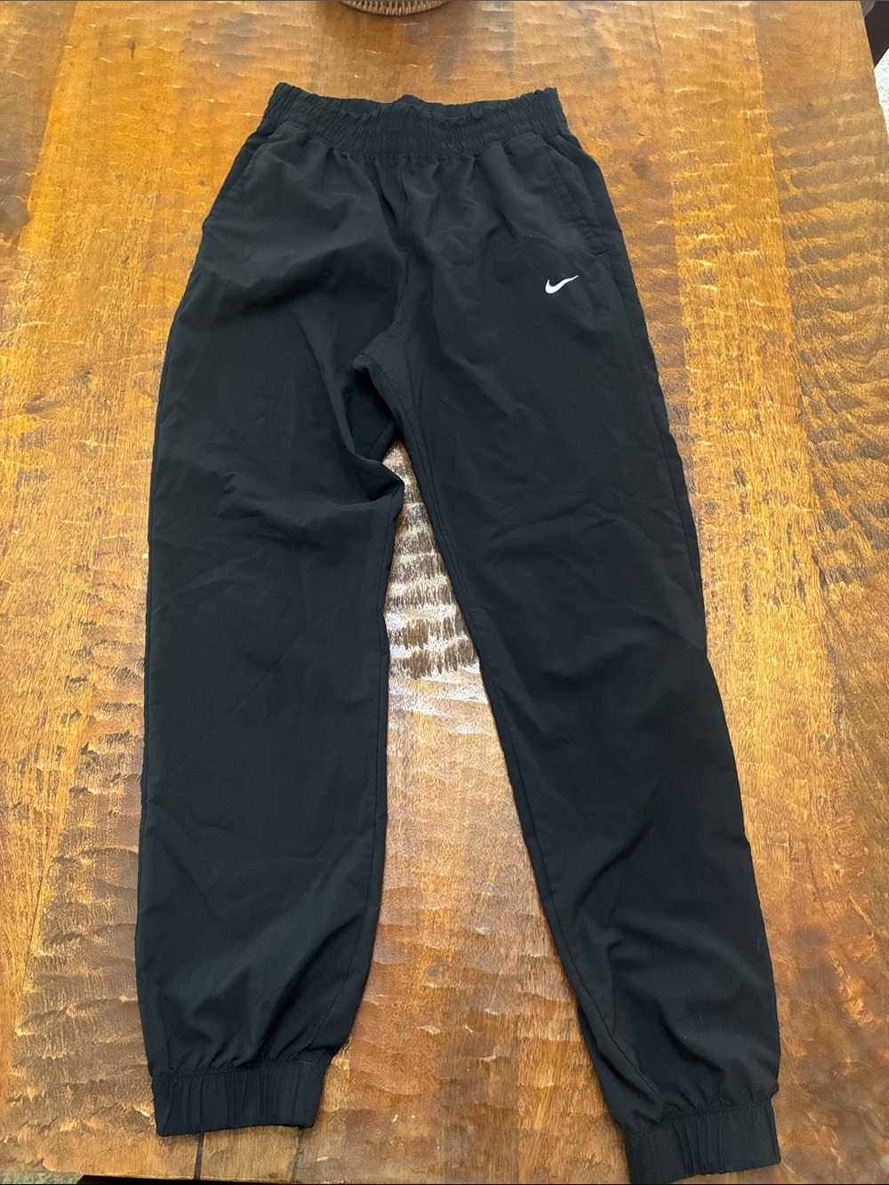 Nike Black Kids' Jogger Sweatpants with White Swoosh